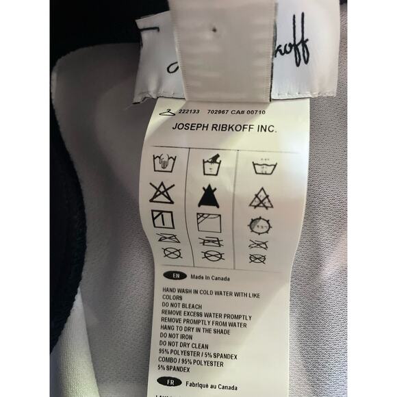 Joseph Ribkoff Dark Blue White Abstract Two Piece Skirt w Top Set Size 8 - Picture 5 of 9